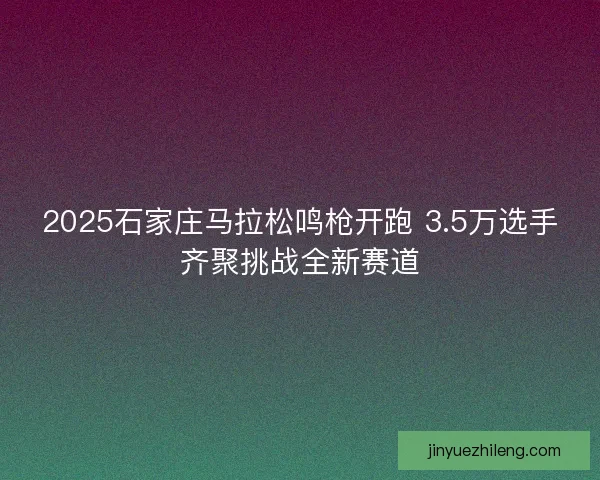 2025石家庄马拉松鸣枪开跑 3.5万选手齐聚挑战全新赛道 2025石家庄马拉松鸣枪开跑 3.5万选手齐聚挑战全新赛道